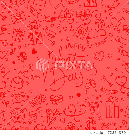 Valentines Day greeting card with inscription Valentines Day greeting card with inscription 72824379