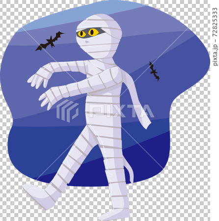 さまよい歩くミイラのイラスト素材