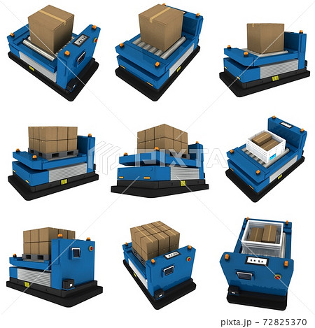 Automated Guided Vehicle Agv That Transports Stock Illustration