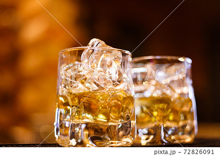 Glasses of whiskey and ice Glasses of whiskey and ice 72826091