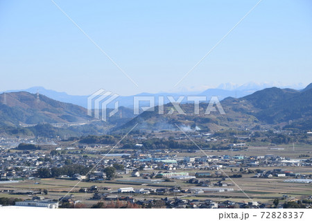 香山昇龍大観音よりうきは市を望む 72828337