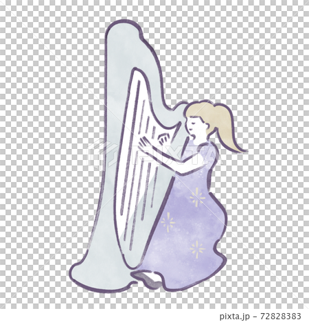 一個女人彈豎琴 72828383