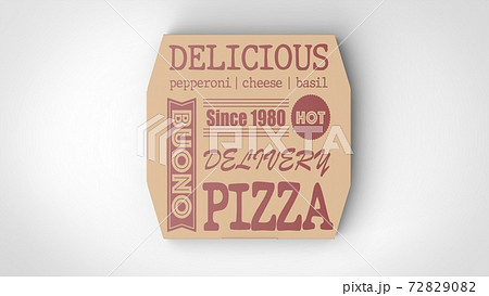 Pizza delicious white background one right angled  72829082