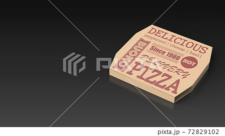 Pizza delicious black background one left angled 72829102