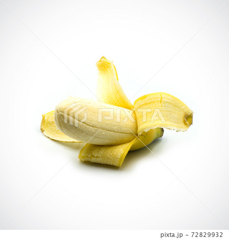 Peel the banana isolated on the white background. Peel the banana isolated on the white background. 72829932