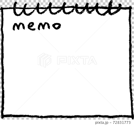 デザイン素材:コメントスペース:手描きのメモ帳風コラム枠 デザイン素材:コメントスペース:手描きのメモ帳風コラム枠 72831773
