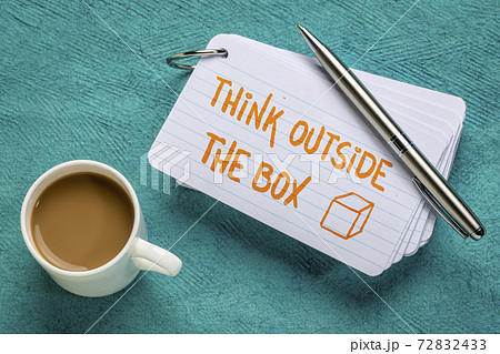 think outside the box on index card 72832433