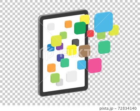 タブレットpcアプリケーションの3dイラストのイラスト素材 タブレットpcアプリケーションの3dイラストのイラスト素材