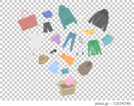 服裝從紙板冒出來的插圖 服裝從紙板冒出來的插圖 72834246