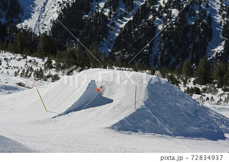 Snowboarding jump ramp 72834937