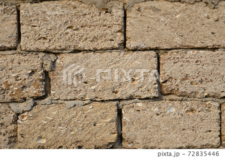 The masonry walls bonded with cement. Background. 72835446