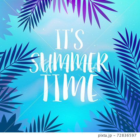 Summer Time and Summer Camp poster. Traveling template summer poster , vector illustration.  72836597