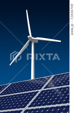 Wind Turbine and Solar Panel Wind Turbine and Solar Panel 72836709