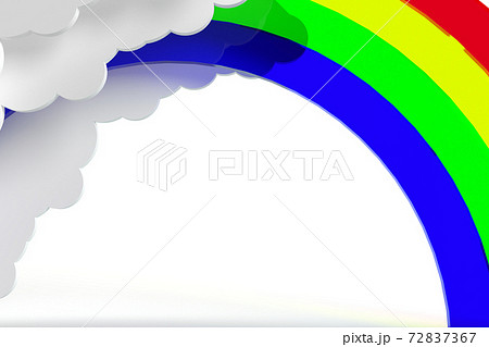 雲から顔出す、虹の架け橋 72837367
