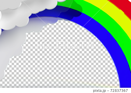 雲から顔出す、虹の架け橋 72837367