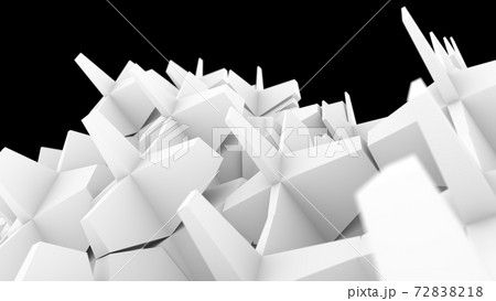 Abstract black and white three-dimensional fractal. 3D rendering illustration 72838218