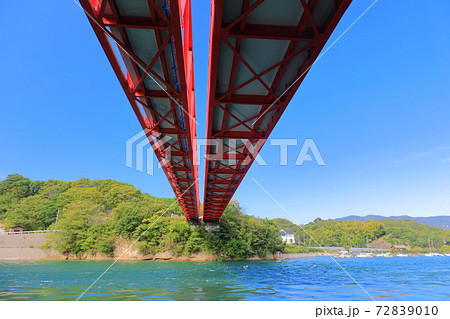 【広島県】晴天下の向島大橋 【広島県】晴天下の向島大橋 72839010