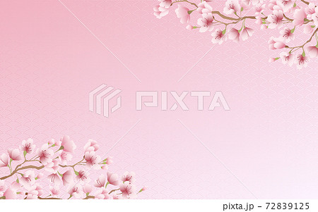 桜 花びら 満開 青海波文様 ピンク 空 背景素材 イラスト 桜 花びら 満開 青海波文様 ピンク 空 背景素材 イラスト 72839125