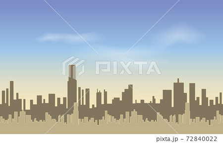 Seamless City. Silhouettes of of tall buildings against the blue sky. Seamless City. Silhouettes of of tall buildings against the blue sky. 72840022