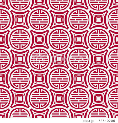Seamless pattern in the Tibetan style. Chinese motifs painted ornament. Seamless pattern in the Tibetan style. Chinese motifs painted ornament. 72840206
