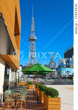 久屋大通パーク、カフェからテレビ塔を見る〈愛知県名古屋市〉 72841626