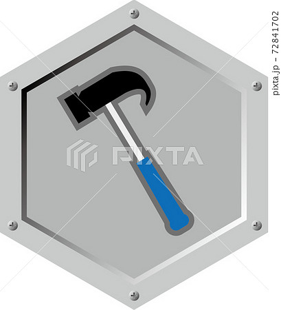 工具防具アイコン　ハンマー 72841702