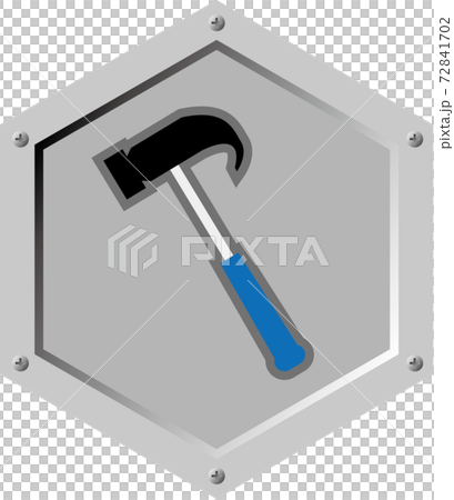 工具防具アイコン　ハンマー 72841702