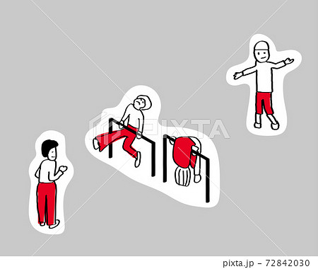 学校生活 シンプルな線画手描きイラスト レイヤーで服の色変え可能 休み時間の風景 鉄棒のイラスト素材 学校生活 シンプルな線画手描きイラスト レイヤーで服の色変え可能 休み時間の風景 鉄棒のイラスト素材