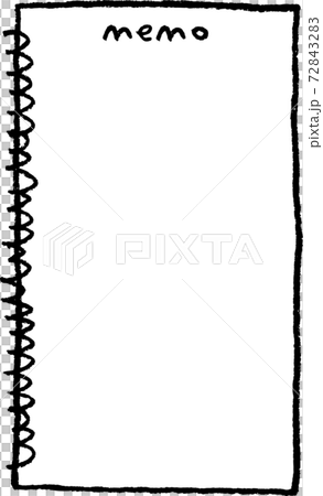 デザイン素材：コメントスペース：手描きのメモ帳風コラム枠 72843283