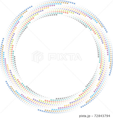 カラードットの渦巻きフレーム 72843794