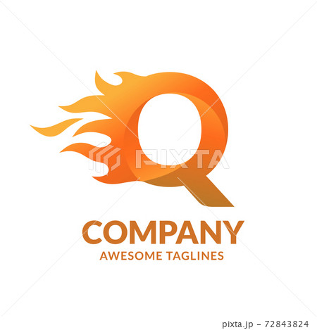 creative Letter q and fire Logo template design vector concept	 72843824