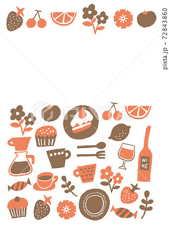 カフェイラスト_オレンジのイラスト素材 [72843860] - PIXTA