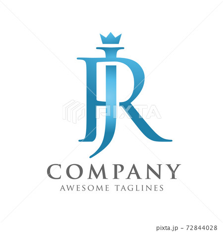 Creative Initial Connected Letters Jr Or Rj のイラスト素材