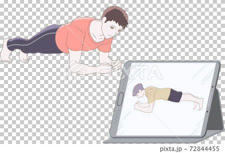 Online training, planks, men Online training, planks, men 72844455