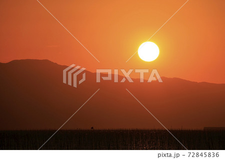 大牟田市 三池港 夕景、 大牟田市 三池港 夕景、 72845836