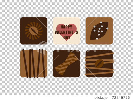 ピンクのハートのチョコレート イラストのイラスト素材