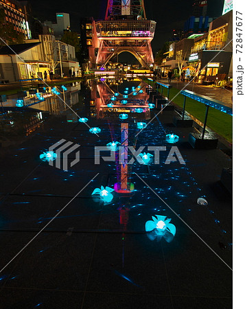 夜の久屋大通公園ミズベヒロバから名古屋テレビ塔を望む 夜の久屋大通公園ミズベヒロバから名古屋テレビ塔を望む 72847677
