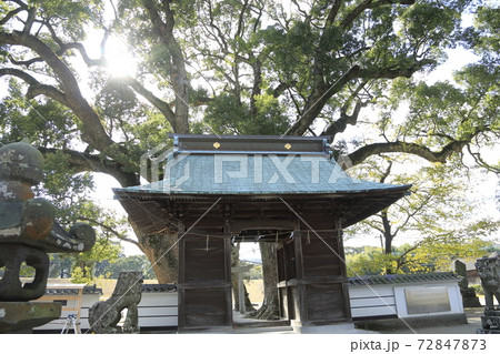 福岡県 筑後市 溝口竈門神社 門、 福岡県 筑後市 溝口竈門神社 門、 72847873