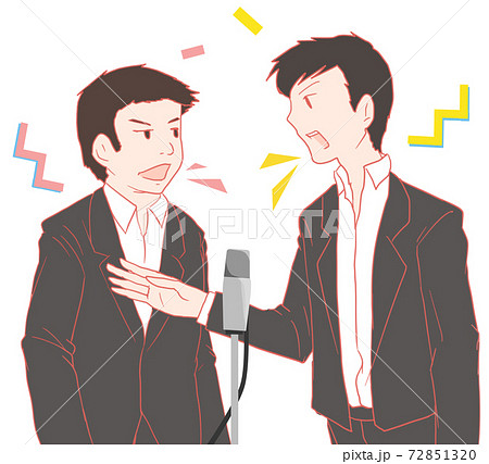 漫才 エフェクト付きのイラスト素材