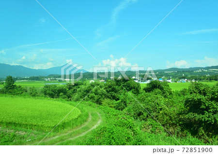 郡山駅から会津若松駅までの磐越西線車窓からの風景 72851900