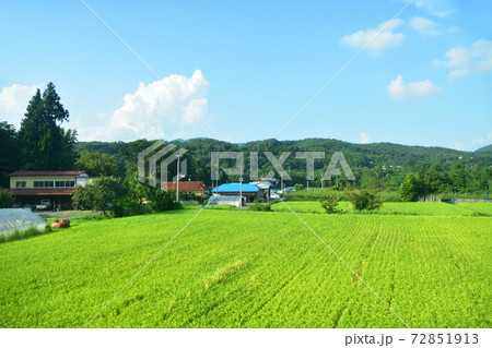 郡山駅から会津若松駅までの磐越西線車窓からの風景 72851913