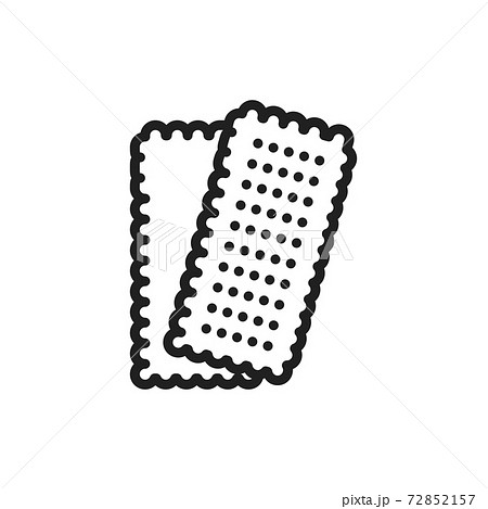 Organic cereal crispbread color line icon. Outline pictogram for web page. 72852157