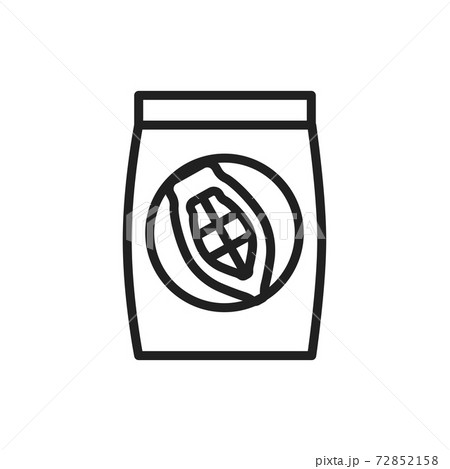 Organic cocoa powder color line icon. Outline pictogram for web page. 72852158