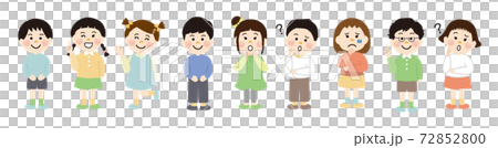 Emotions and sorrows children illustration material set 72852800