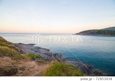 Sunrise colorful morning sky seashore 72853038