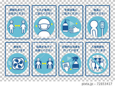 Countermeasures Sticker New coronavirus infection countermeasure poster... - Stock Illustration ...