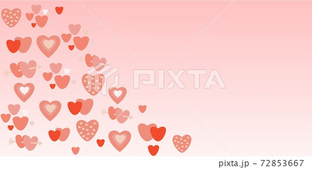 Background for St Valentines day card with hearts Flat vector illustration 72853667