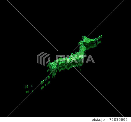 緑の日本地図 72856692