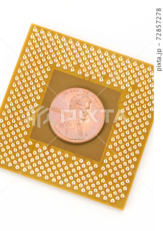 Computer CPU and dollar Computer CPU and dollar 72857278