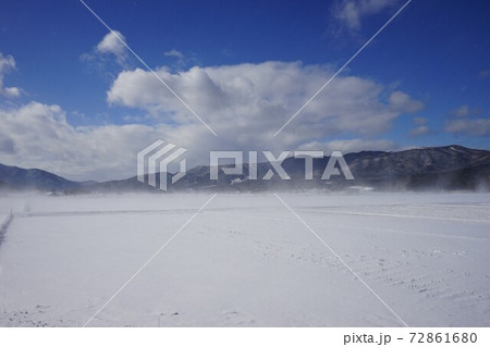 遠野の冬 地吹雪 遠野の冬 地吹雪 72861680